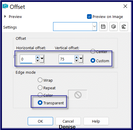 offfset frame